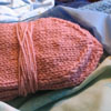 Finished Two-Day Pink Mittens